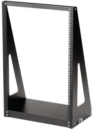 StarTech 16U 2-Post Open Frame Desktop Server Rack, 19in Compact Space-Saving Floor IT Rack with 350lb (160kg) Weight Capacity