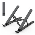 Tonmom Laptop Stand for Desk, Adjustable Laptop Riser ABS+Silicone Foldable Portable Notebook Holder, Ventilated Cooling Notebook Mount Computer Stand for 10-15.6” Laptops,Tablets-Black