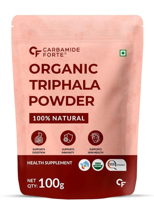 Carbamide Forte 100% Organic Triphala Powder | Triphala Churna Powder Organic supports Healthy Digestion, Improves Gut Health & Relieves Constipation | Triphala Powder | 100g