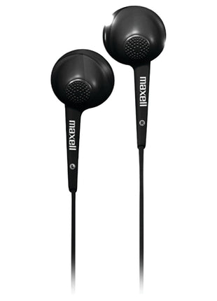 Maxell 191569 Soft Rubber Body Comfort Fit Jelleez Soft Ear Buds Black With Built In Microphone | Soft rubber comfort-fit design with built-in microphone - flexible body for extended, comfortable listening