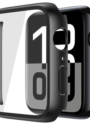 Misxi Case with Screen Protector for 46mm Apple Watch Series 11/10 | 2-Pack Cover with Tempered Glass for 11/10, Scratch Resistant Sensitive Touch Protection, Black
