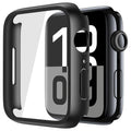 Misxi 2 Pack Tempered Glass Case Compatible for Apple Watch Series 10 46mm, Hard PC Screen Protector Overall Protection Ultra-Thin Lightweight Scratch-Resistant Cover for iWatch, Black