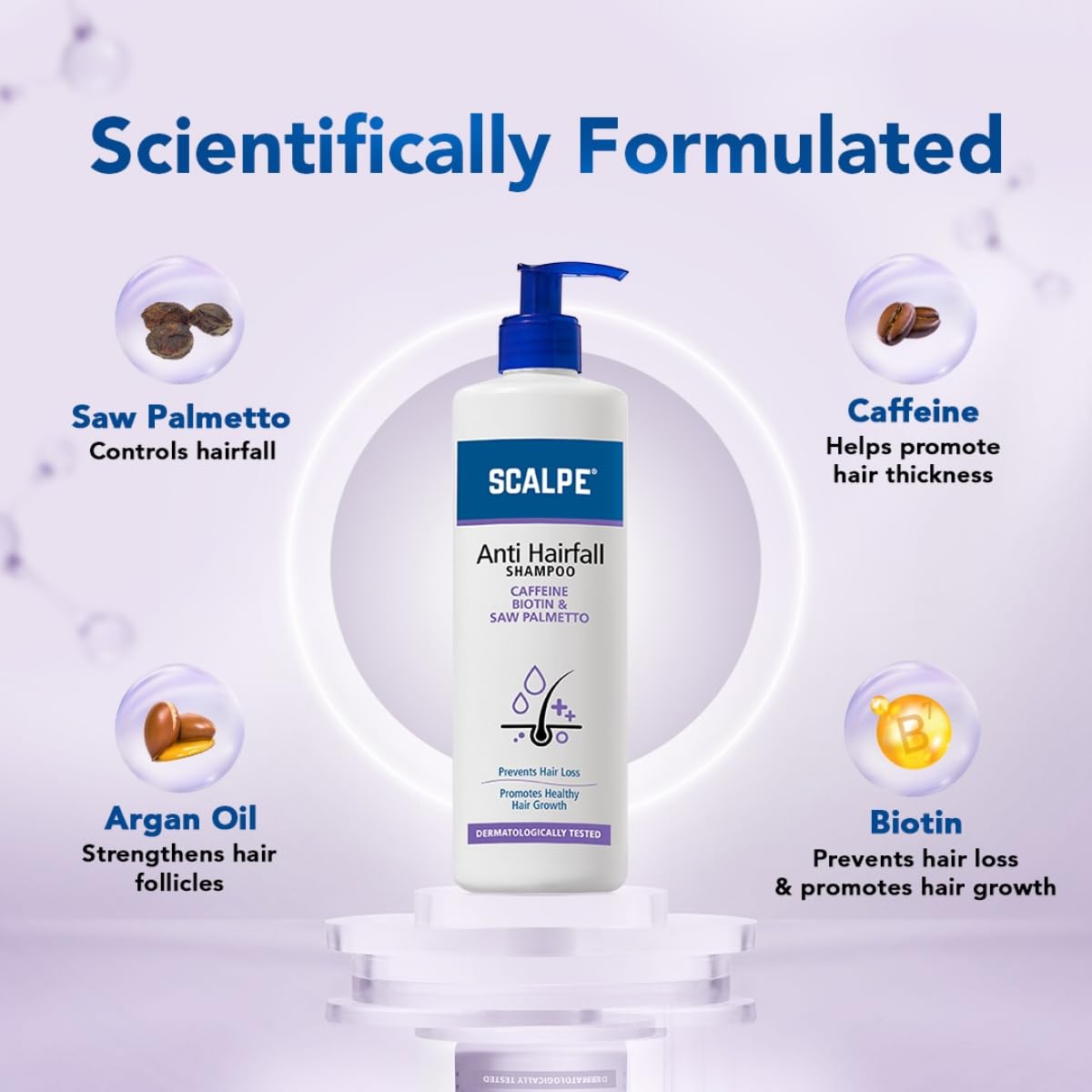 SCALPE Anti Hairfall Shampoo|Prevents Hair Fall And Thinning |Promotes Healthy Hair|Paraben Free Shampoo|Best For Men And Women|400 Ml, 470 Grams