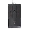 V7 UPS1DT550-1N UPS 550VA Desktop (330W, 10 Outlets NEMA 5-15 (B) (5 Battery Backup+5 Surge only), USB, Simulated Sine Wave, 6ms Transfer time, RJ-11/RJ-45 Protection) Black