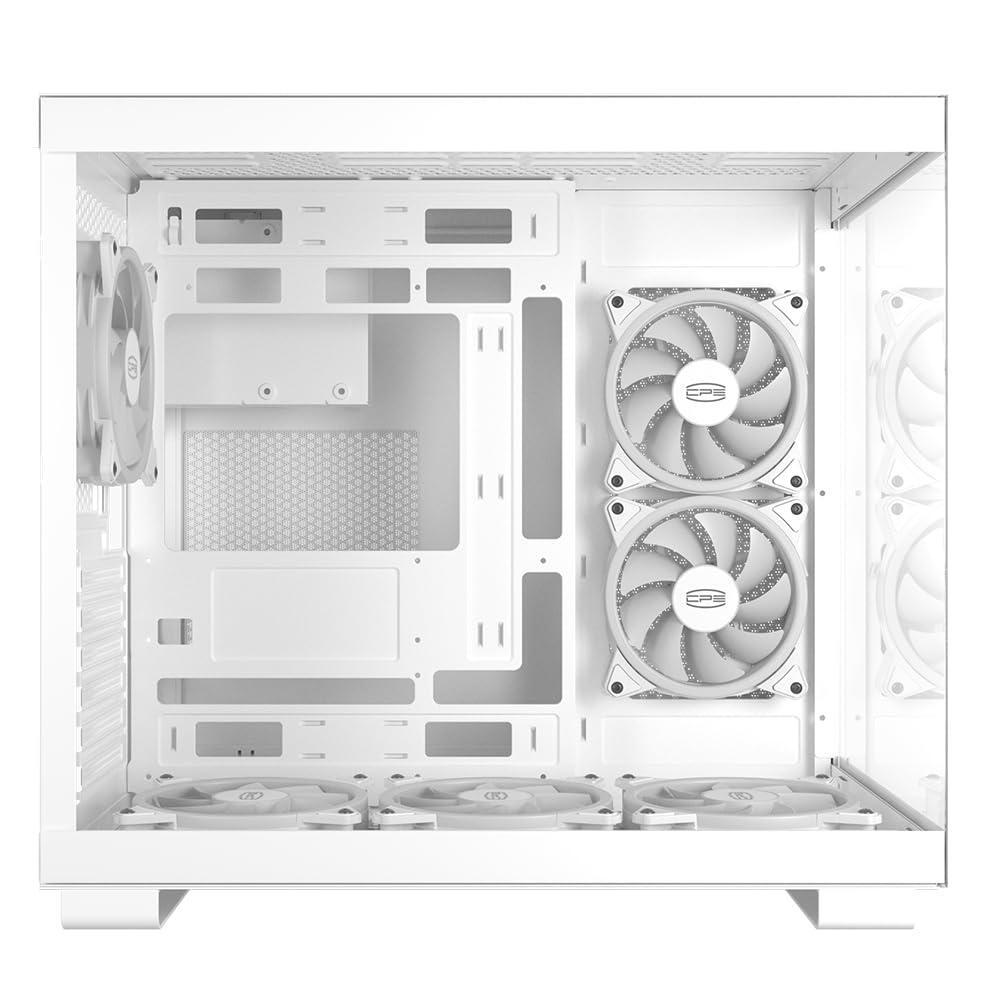 PCCOOLER CPS - C3 T500 ARGB White - Mid Tower - Gaming Desktop Case with 6 ARGB Fans - ATX/M-ATX/ITX - 270 Column Free Panoramic View - 360MM Radiator & 400MM GPU Support (C3-T500WHD6-GL)