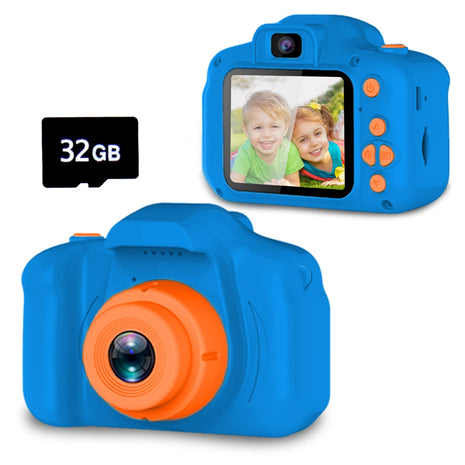 Seckton Upgrade Kids Selfie Camera, Christmas Birthday Gifts for Boys Age 3-9, HD Digital Video Cameras for Toddler, Portable Toy for 3 4 5 6 7 8 Year Old Boy with SD Card-Navy Blue