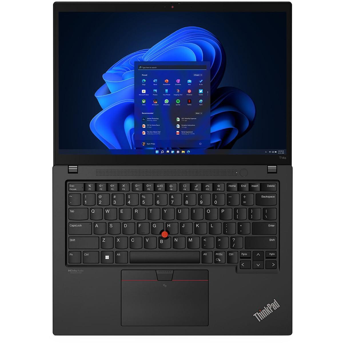 Lenovo ThinkPad T14s Gen 4 21F8004AUS 14" Touchscreen Notebook - WUXGA - 1920 x 1200 - AMD Ryzen 7 PRO 7840U Octa-core (8 Core) 3.30 GHz - 16 GB Total RAM - 16 GB On-Board Memory - 512 GB SSD - Deep