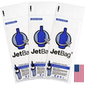 Jet Bag Bold - The Original ABSORBENT Wine Bottle Travel Protector Bags - Resusable Bottle Bags (3 Pack) MADE IN THE USA