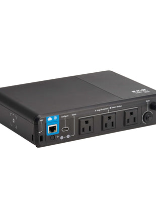 Tripp Lite Cloud-Connected 350VA UPS Battery Backup and Surge Protector, Remote Management & Monitoring, 210W, 3 Outlets, Computer UPS, Wall Mount Option, 5ft Cord, 3-Year Warranty (BC350RNC)