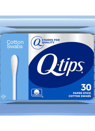 Q-tips Swabs Travel Pack,30 Count, Pack of 1 blue