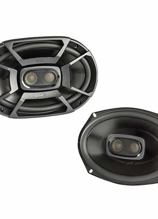 Polk Audio DB692 DB+ Series Coaxial Marine 6x9 Speaker for Car & Boat, 3 Way Car Audio, 30-22kHz Frequency Response, Polypropylene Woofer Cone & 1/2 inch Silk Dome Tweeter, Easy Installation