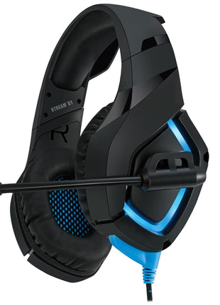 Adesso Xtream G1 Gaming Headphones, Black, Noise Cancelling Microphone | LED Lighting for PC, PS4, Xbox, Nintendo Switch, and Laptops