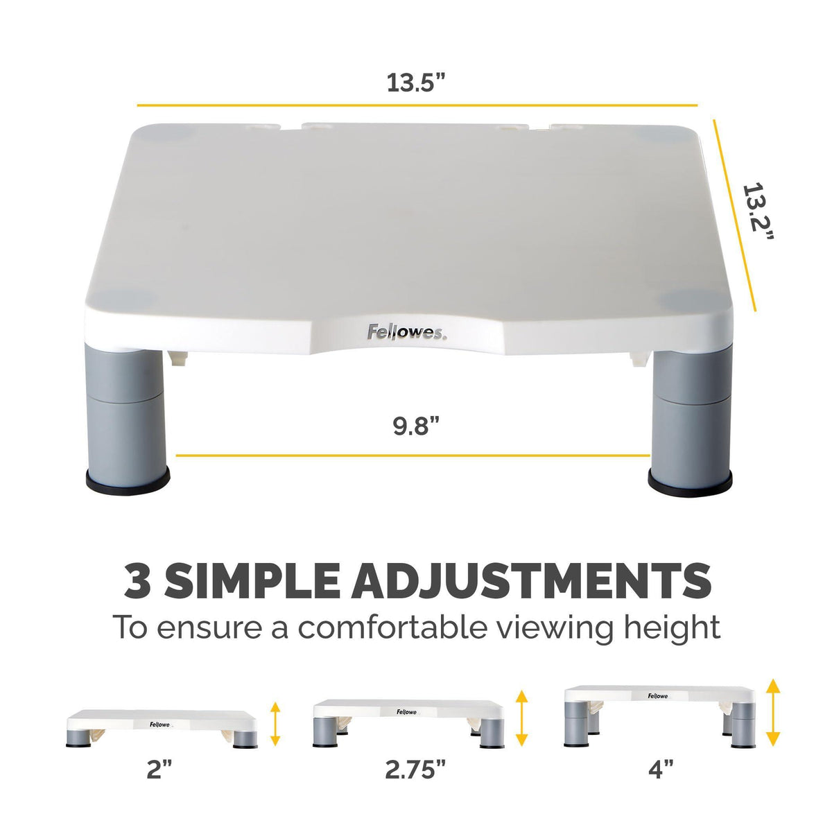 Fellowes Standard Monitor Riser (91712), Platinum/Graphite