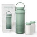 Momcozy 22oz Portable Breast Milk Cooler for Outdoor, Life Saver with 360° Total Cooling for 24 Hours, Larger Capacity Travel Breastmilk Chiller with 2pcs Baby Bottles for Breastmilk Storage, Green