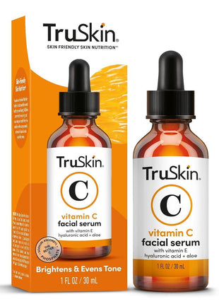 TruSkin Brightening Vitamin C Serum for Face with Hyaluronic Acid, 1 fl oz | Anti aging face serum with Vitamin E to improve the look of dark spots, fine lines, skin tone & support radiant-looking skin
