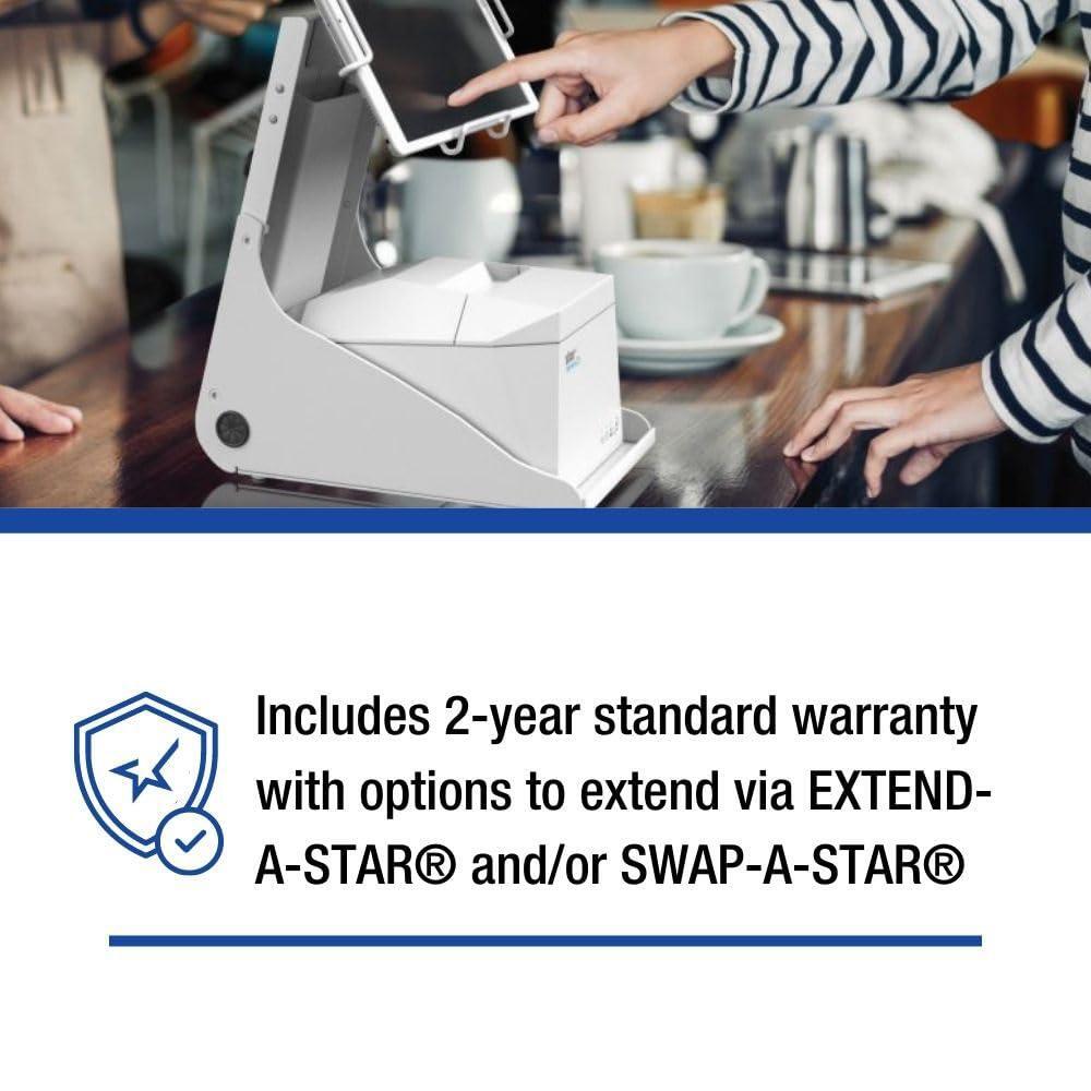 Star Micronics TSP143IVUE USB/Ethernet (LAN) Thermal Receipt Printer with Android Open Accessory (AOA), CloudPRNT, Cutter, and Internal Power Supply - Gray