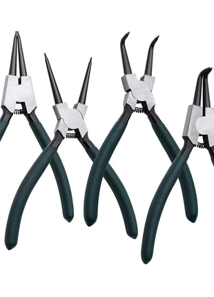 4pcs 7in Snap Ring Pliers, 5/64in Tips | for Ring Remover Retaining and Remove Hoses, Gaskets