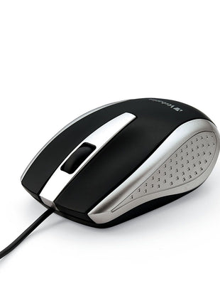 Verbatim Wired USB Computer Mouse - Corded USB Mouse for Laptops and PCs - Right or Left Hand Use, Silver 99741