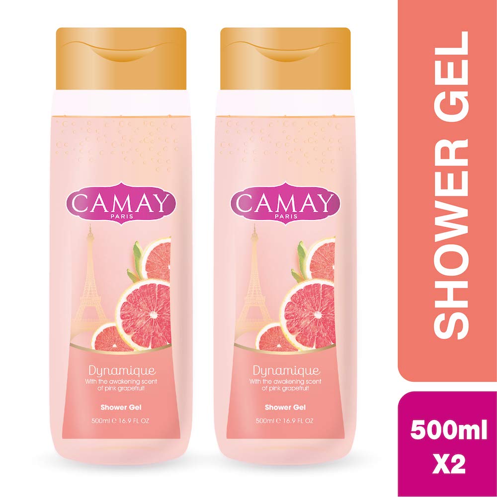 Camay Paris Dynamique Shower Gel, 500 ml (Pack of 2)