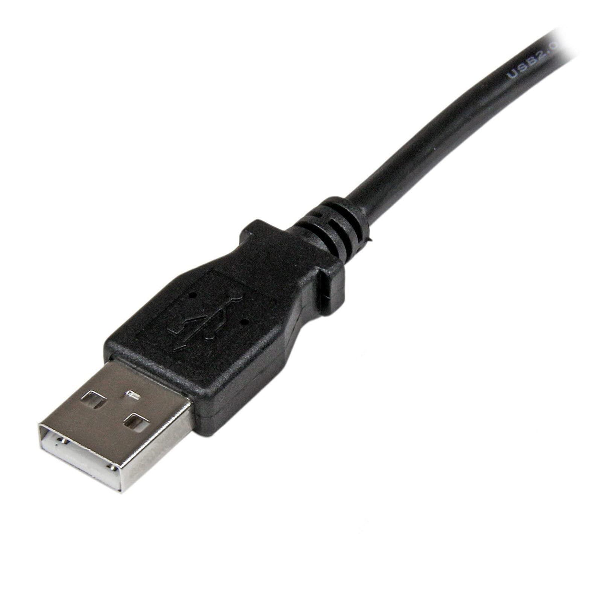 StarTech.com 1m USB 2.0 A to Left Angle B Cable - M/M - Connect hard-to-reach USB 2.0 peripherals, for installation in narrow spaces - USB Printer Cable - 1m USB A to B Cable - Angled USB Cable - Left