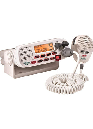 Cobra MR F45-D Fixed Mount VHF Marine Radio – 25 Watt VHF, Submersible, LCD Display, Noise Cancelling Microphone, NOAA Weather Channels, Signal Strength Meter, Scan Channels, White