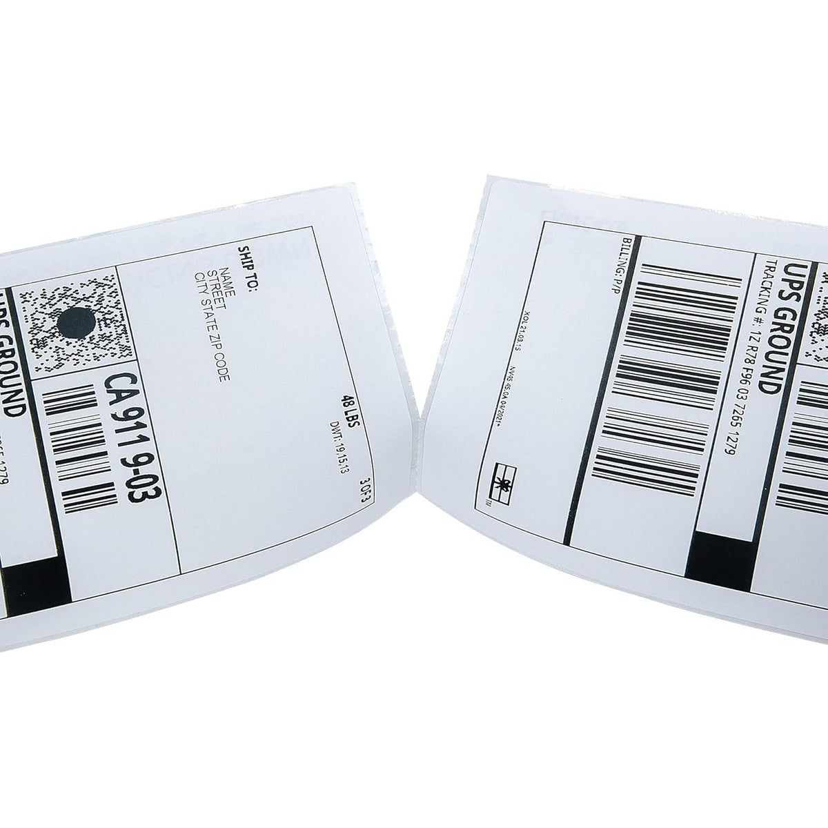 L LIKED 4000 Fanfold 4" x 6" Direct Thermal Labels, with Perforated line for Thermal Printers - Compatible with Zebra & Rollo Printer