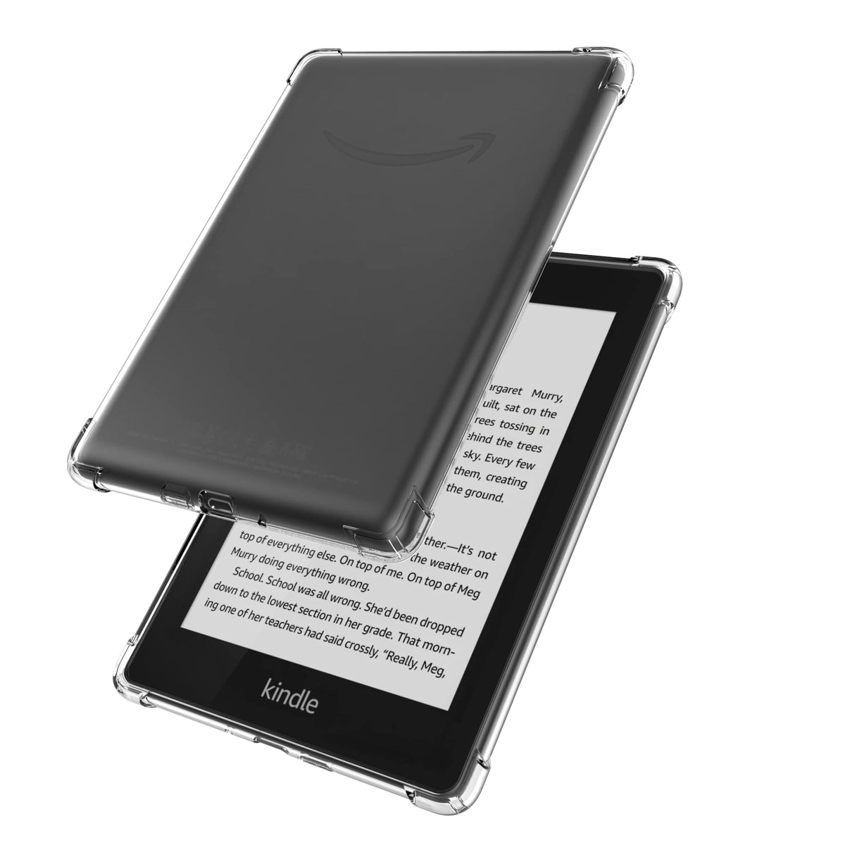 SFFINE Clear Case Compatible for 6.8" Kindle Paperwhite 11th Generation 2021 and Paperwhite Signature Edition,Thin Slim Lightweight Scratch Proof Silicone Rubber TPU Cover (Transparent)