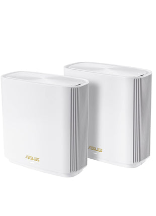 ASUS ZenWiFi Whole-Home WiFi 6E Tri-band Mesh (ET8 2PK), Coverage up to 5,500 sq.ft & 6+rooms, 6600Mbps, 2.5G Port, AiMesh, Lifetime Free Internet Security, Parental Control, Easy Setup, Instant Guard