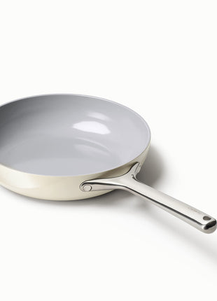 Caraway Nonstick Ceramic Frying Pan (2.7 qt, 10.5") - Non Toxic, PTFE & PFOA Free - Oven Safe & Compatible with All Stovetops (Gas, Electric & Induction) - Cream