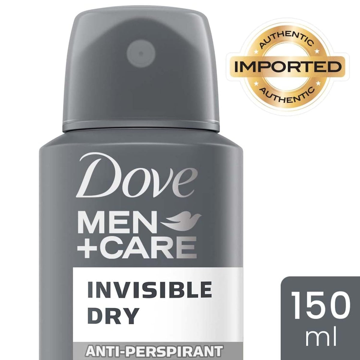 Dove Men+Care Invisible Dry Spray Antiperspirant Deodorant, Up To 48 Hrs Protection From Sweat & Odour, Instantly Dry Soothes & Moisturises Skin, Long-Lasting Subtle Scent, 150Ml