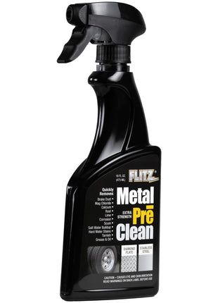 Flitz Metal Pre-Clean - 16oz of USA-Made Stainless Steel Cleaner Spray - Works on Aluminum, Brass, Copper, & More - Tarnish, Rust Remover for Metals - Non-Abrasive Aluminum Deoxidizer (1 Pack)