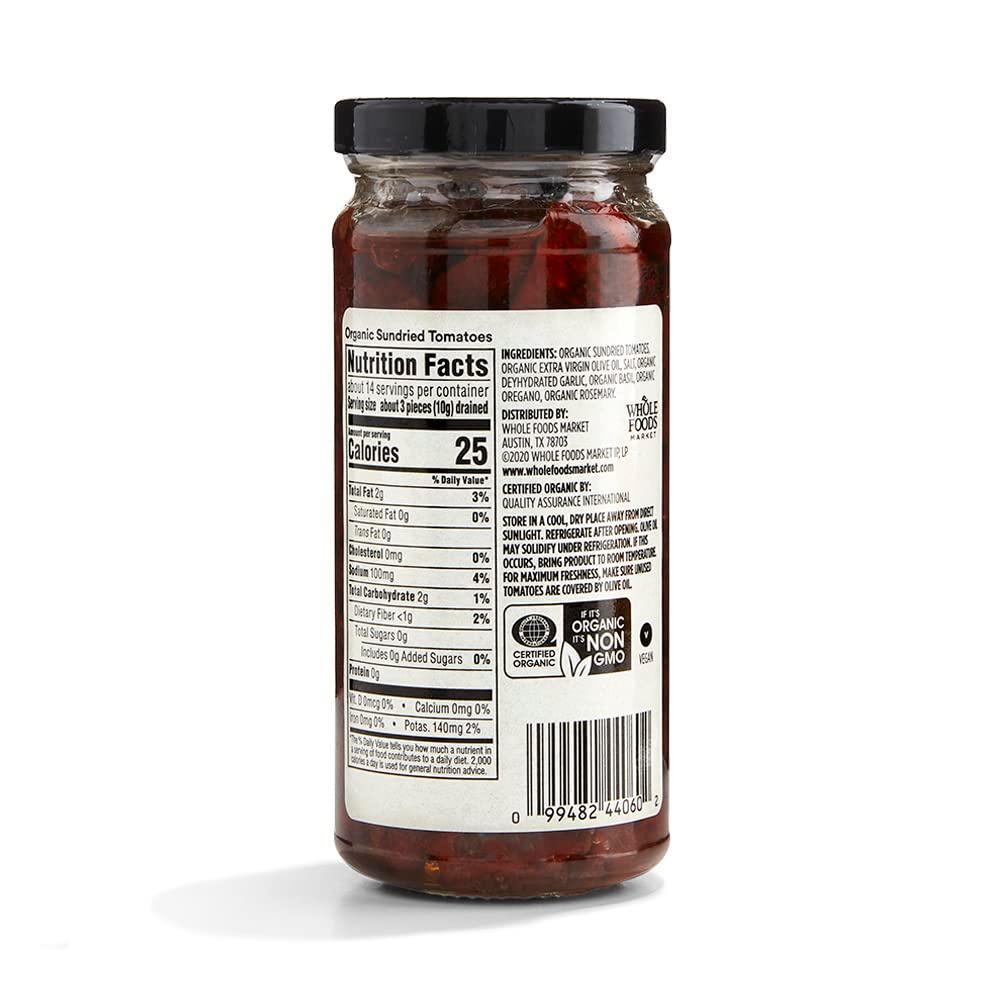 365 by Whole Foods Market, Organic Sundried Tomatoes In Olive Oil, 8.5 Ounce