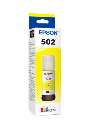 EPSON 502 EcoTank Ink Ultra-high Capacity Bottle Yellow Works with ET-2750, ET-2760, ET-2850, ET-3750, ET-3760, ET-3850, ET-4850, and other select EcoTank models