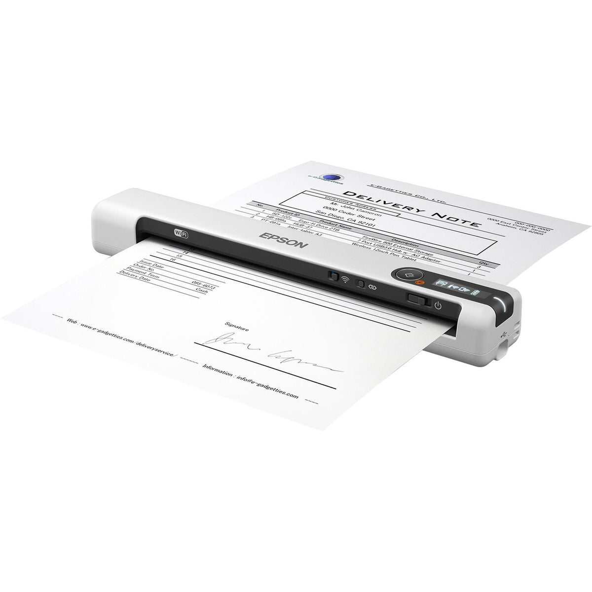 Epson DS-80W Wireless Portable Sheet-fed Document Scanner for PC and Mac