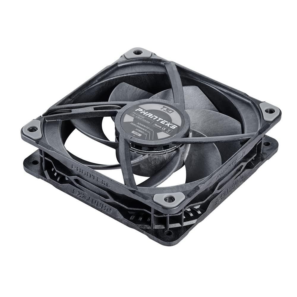 Phanteks (PH-F120T30_BG_3P) T30-120 Fan Triple-Pack, Premium high-Performance Fan, Excellent Sound Quality, 4-pin PWM, Multiple Fan RPM Modes, Black/Grey