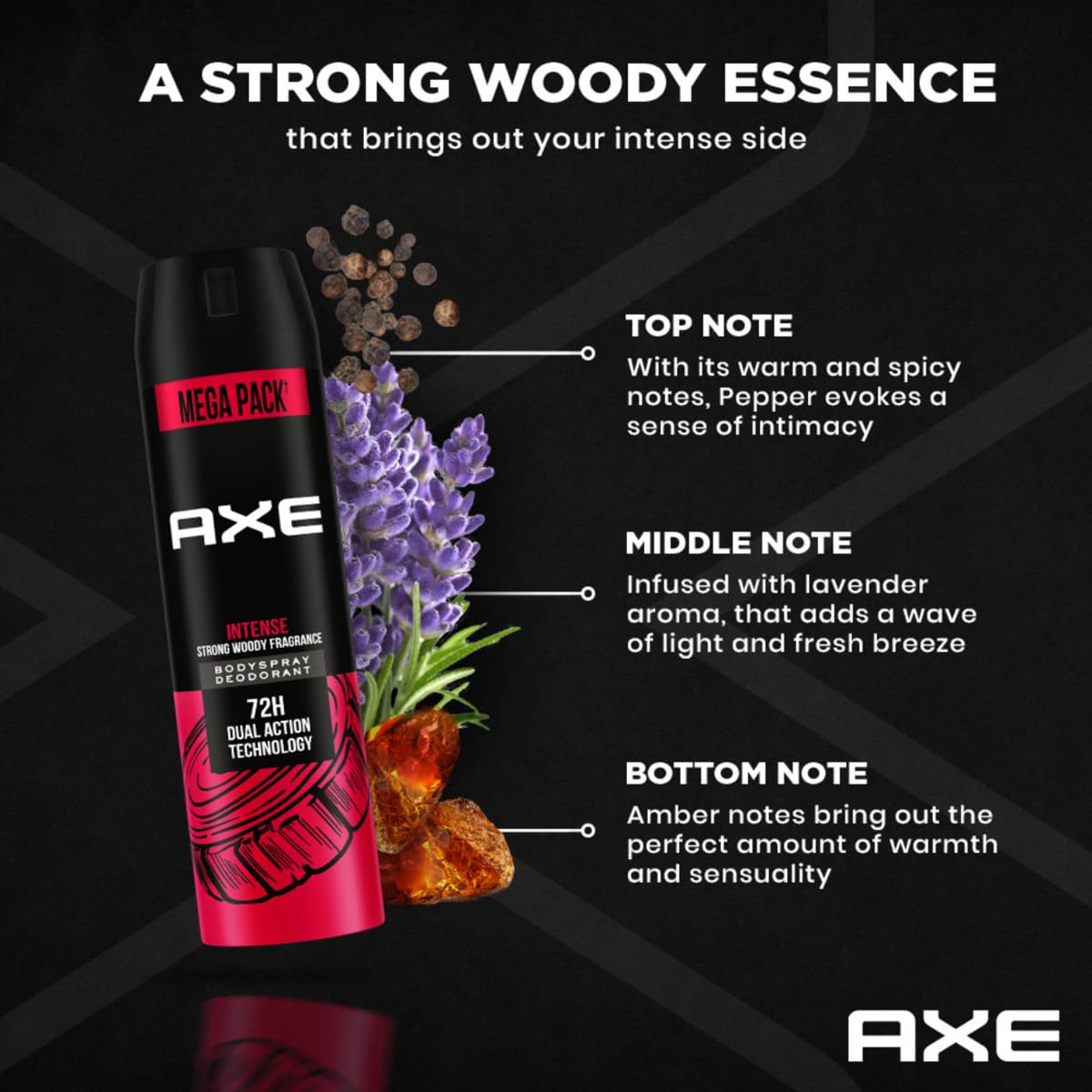 Axe Intense Long Lasting Deodorant Bodyspray For Men 215 ml & Axe Dark Temptation Long Lasting Deodorant Bodyspray For Men 215 ml & Axe Gold Temptation Long Lasting Deodorant Bodyspray For Men 215 ml