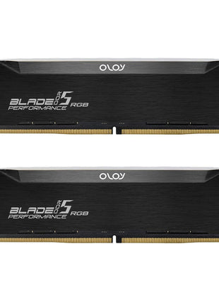 OLOy DDR5 RAM 96GB (2x48GB) Black Hairline Blade RGB 6000 MHz CL32 1.35V Gaming UDIMM (MD5U4860320BRKDA)