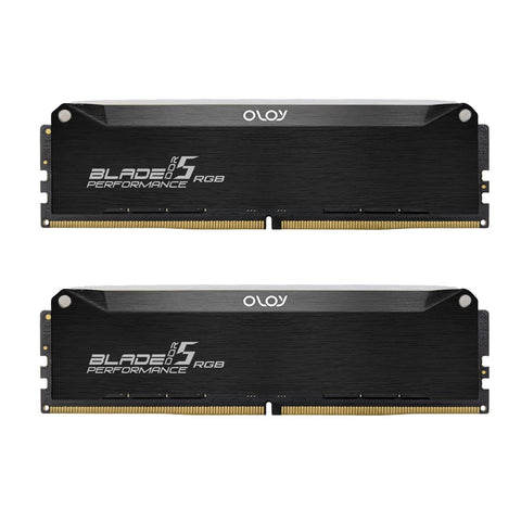 OLOy DDR5 RAM 96GB (2x48GB) Black Hairline Blade RGB 6000 MHz CL32 1.35V Gaming UDIMM (MD5U4860320BRKDA)