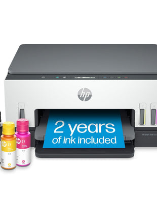 HP Smart Tank 6001 Wireless All-in-One Ink Tank Printer, Scanner, Copier with 2 Years of Ink Included, Best-for-Home, Cartridge-Free Refillable, AI-Enabled (2H0B9A)