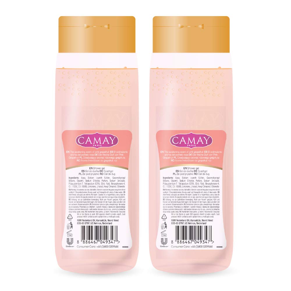 Camay Paris Dynamique Shower Gel, 500 ml (Pack of 2)