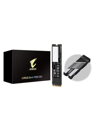 GIGABYTE AORUS Gen4 7300 SSD 1TB PCIe 4.0 NVMe M.2 Internal Solid State Hard Drive with Read Speed Up to 7300MB/s, Write Speed Up to 6000MB/s (AG4731TB)