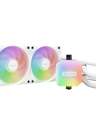 be quiet! Light Loop 240mm | All in One Water Cooling System | ARGB Water Cooler | ARGB Hub | Customizable LED Cooling Block | White | BW021