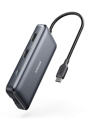 Anker Laptop Docking Station Dual Monitor, 8-in-1 USB C Hub with 4K HDMI | Dual HDMI USB C Dock, 1Gbps Ethernet, 85W Max PD, SD/TF Card Reader, for USB C Laptops, XPS and More (Charger Not Included)