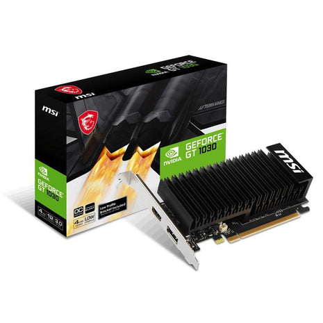 msi Gaming GeForce GT 1030 4GHD4 LP OC Low Profile Graphics Card (Boost Clock: 1430 MHz, Memory Speed: 2100 MHz, 4GB DDR4, 64-bit, DP/HDMI)