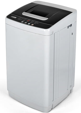 EUHOMY 1.03cu.ft Portable Washer, 8.8Lbs Capacity Small Portable Washing Machine with 10 Programs 5 Water Levels, Drain Pump and LED Display,Compact Washer for Apartments, RVs, Homes, Light Gray
