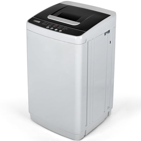 EUHOMY 1.03cu.ft Portable Washer, 8.8Lbs Capacity Small Portable Washing Machine with 10 Programs 5 Water Levels, Drain Pump and LED Display,Compact Washer for Apartments, RVs, Homes, Light Gray