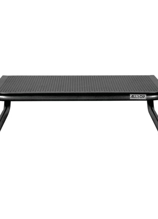 Allsop Metal Art Jr. Monitor Stand, 14-Inch wide platform holds 40 lbs with keyboard storage space - Pearl Black (30165)