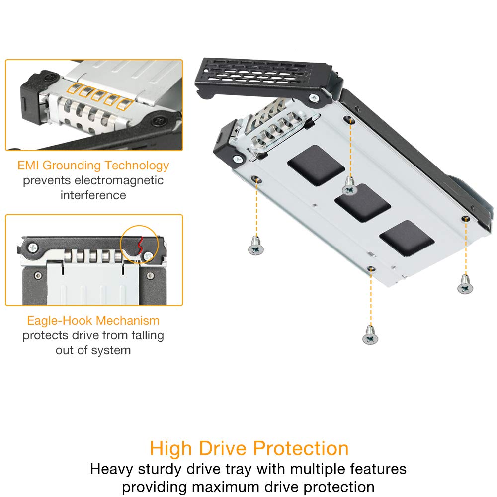 ICY DOCK Rugged 4 x 2.5 SAS/SATA HDD/SSD Mobile Rack Enclosure for 5.25" Bay | ToughArmor MB994SP-4S