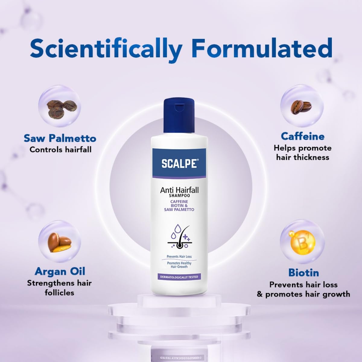 Scalpe Anti Hairfall Shampoo | Prevents hair fall and thinning |Promotes healthy hair | Paraben free shampoo | Best for men and women | 200 ml