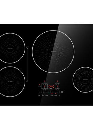 30 Inch Induction Cooktop 4 Burners, Flat Glass Top Electric Stove with Bridge-SYNC, 3 Preset Modes Booster, Timer, Pause, Child Lock, Drop in, 208~240V/40A, Black